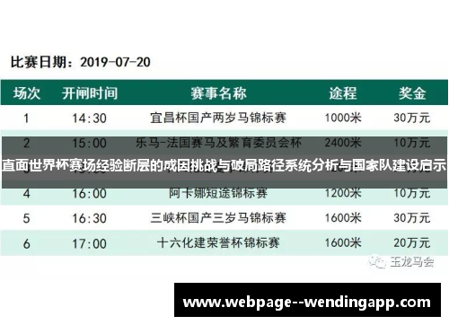 直面世界杯赛场经验断层的成因挑战与破局路径系统分析与国家队建设启示